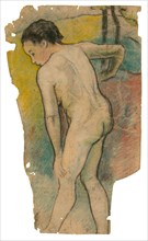 Breton Bather, 1886/87, Paul Gauguin, French, 1848-1903, France, Charcoal and pastel, with touches