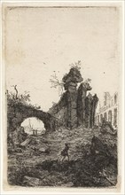 Ruins of the Coliseum, plate 10 from The Ruins of Rome, 1639/40, Bartholomeus Breenbergh, Dutch,