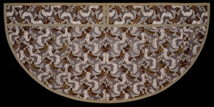 Cope with Self-Orphrey Band, c. 1765, France, Silk and silk chenille yarns, plain weave with