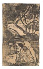 Maori Woman in the Forest, 1894/95, Paul Gauguin, French, 1848-1903, France, Wood-block print in
