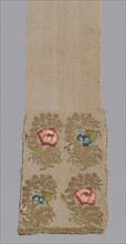 Sash, 18th century, Turkey, Turkey, linen(?), plain weave, embroidered with silk and
