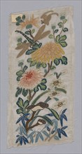 Trimming, Qing dynasty(1644–1911), 1850/1900, Han-Chinese, China, White gauze, embroidered strips,