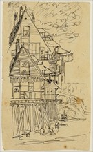 The Edge of the Shore, n.d., Rodolphe Bresdin, French, 1825-1885, France, Pen and black ink, on tan