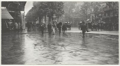 A Wet Day on the Boulevard, Paris, 1894, printed 1918/32, Alfred Stieglitz, American, 1864–1946,