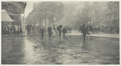 A Wet Day on the Boulevard, Paris, 1894, printed c. 1897, Alfred Stieglitz, American, 1864–1946,