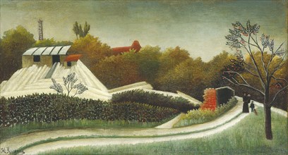 Sawmill, Outskirts of Paris, c. 1893/95, Henri Rousseau, French, 1844-1910, France, Oil on canvas,