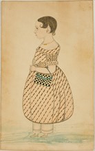 Little Girl with Checkered Purse in Profile to the Left, n.d., Unknown Artist, American or English,