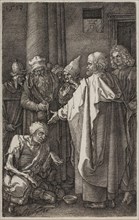 St. Peter and St. John Healing the Cripple, from The Engraved Passion, 1513, published 1513,
