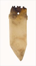 Dagger-Blade (ge), late Shang dynasty to Western Zhou period, c. 1200–771 B.C., China, Jade, 2 7/16