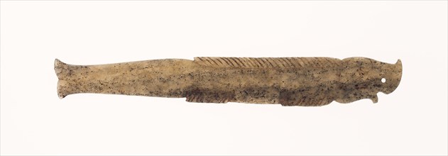 Fish Pendant, Shang or Western Zhou period, 13th/10th century B.C., China, Jade, 4 11/16 × 5/8 ×