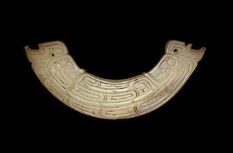 Arc-shaped pendant (huang), Western Zhou period, 9th/8th century B.C., China, Jade, 2.4 × 10.9 × 0