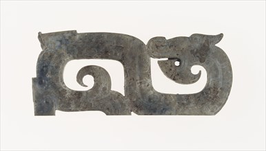 Dragon Plaque, Eastern Zhou dynasty, c. c. 770–256 B.C., c. 4th century B.C., China, Jade, 2 3/16 ×