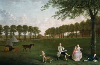 Sir John Shaw and his Family in the Park at Eltham Lodge, Kent, 1761, Arthur Devis, English,