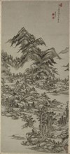 Landscape after Huang Gongwang, Qing Dynasty (1644–1911), dated 1701, Wang Yuanqi, Chinese, from