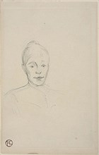 Study: Face of Woman with High Collar, c. 1894, Henri de Toulouse-Lautrec, French, 1864-1901,
