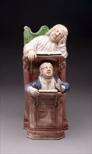 The Vicar and Moses, 1780/90, Ralph Wood, English, 1748-95, England, Lead-glazed earthenware, 24.1