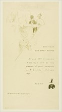 Invitation for Mr. and Mrs. Alexandre Natanson, 1895, Henri de Toulouse-Lautrec, French, 1864-1901,