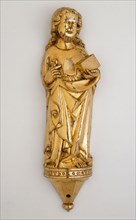 Saint Bartholomew, 1340/50, Northwest German, Germany, Gilt bronze, 32.4 × 9.2 cm (12 3/4 × 3 5/8