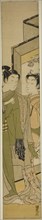 Taking Leave, c. 1770, Isoda Koryusai, Japanese, 1735-1790, Japan, Color woodblock print,