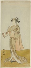 The Actor Arashi Hinaji in an Unidentified Female Role, c. 1772, Katsukawa Shunsho ?? ??, Japanese,