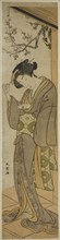 Woman on a Verandah About to Open a Letter, mid–late 1770s, Katsukawa Shunsho ?? ??, Japanese,