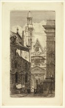 Saint-Etienne-du-Mont, n.d., Charles Meryon, French, 1821-1868, France, Etching on paper, 245 × 129