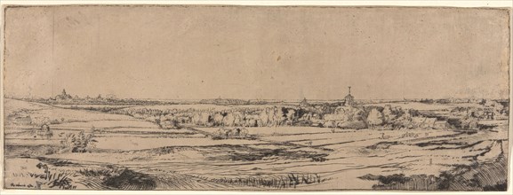 Panorama Near Bloemendael Showing the Saxenburg Estate (The Goldweigher’s Field), 1651, Rembrandt