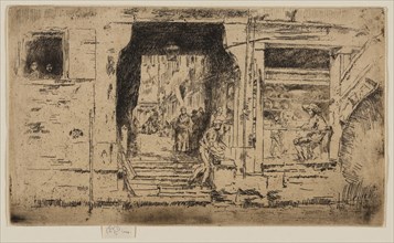 The Fish Shop, Venice, 1879/80, James McNeill Whistler, American, 1834-1903, United States, Etching