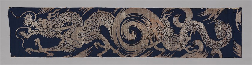 Tobari or Mizuhiki (Temple Banner), Meiji period (1868–1912), 1801/33, Japan, Silver brocade,