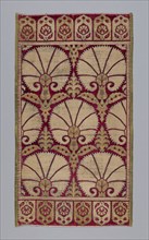 Cushion Cover, 1601/25, Turkey, Bursa, Turkey, Silk, gilt-and-silvered-metal-strip-wrapped silk,