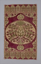 Cushion Cover, 17th century, Turkey, Bursa, Turkey, Silk, velvet, 109.7 x 65.5 cm (43 1/4 x 25 3/4