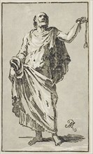 An Apostle, 1740, Conte Anton Maria Zanetti, Italian, 1680–1767, Italy, Chiaroscuro woodcut in gray