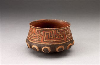 Miniature Bowl with Shaped Base and Geometric Motifs, A.D. 1450/1532, Inca, South coast or southern