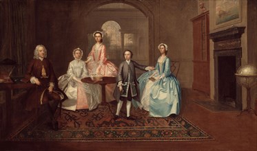 John Thomlinson and His Family, 1745, Arthur Devis, English, 1712–1787, England, Oil on canvas, 24