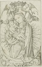 The Madonna on the Crescent Crowned by Two Angels, 1470–75, Martin Schongauer, German, c.