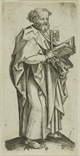 St. Peter, from Apostles, n.d., Martin Schongauer, German, c. 1450-1491, Germany, Engraving on
