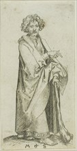 St James Minor, from Apostles, n.d., Martin Schongauer, German, c. 1450-1491, Germany, Engraving on