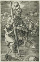 St. Christopher Facing to the Right, 1521, Albrecht Dürer, German, 1471-1528, Germany, Engraving in