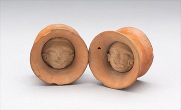 Pair of Earspools with Face in Interior, Possibly 450/2000 A.D., Possibly Veracruz, Mexico,
