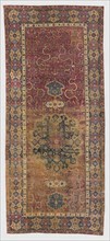 Carpet, Early 17th century, Persia, Tabriz, Tabriz, Cotton and wool, plain weave with supplementary