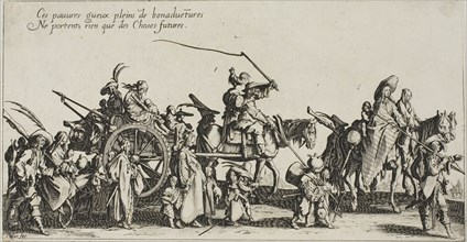The Bohemians Marching: The Rear Guard, from The Bohemians, n.d., Jacques Callot, French,