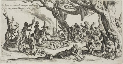 Camping Place of the Gypsies: The Preparation of the Feast, n.d., Jacques Callot, French,