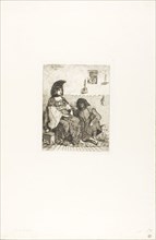 Algerian Jewess, 1833, Eugène Delacroix, French, 1798-1863, France, Etching on white laid paper,