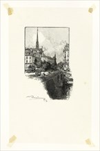 Le Pont Saint-Michel, plate twelve from Le Long de la Seine et des Boulevards, 1890, published