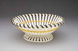 Basket, 1780/90, E. Mayer Pottery, English, Hanley, Staffordshire, Staffordshire, Lead-glazed