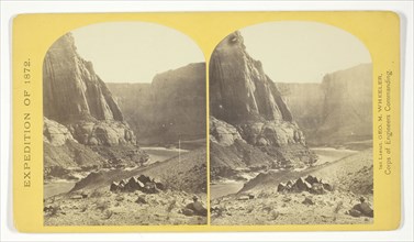 Mouth of the Paria, Colorado River, walls 2.100 feet in height, 1872, William H. Bell (American,