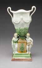 Vase, c. 1790, England, Yorkshire, Yorkshire, Lead-glazed earthenware (pearlware), 26 x 13 x 7.6 cm