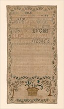 Sampler, 19th century, Ann Morris (American, active c. 19th century), United States, Linen, plain