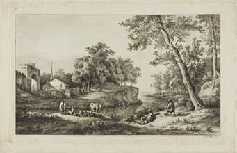 Rustic Landscape in Ambronay, 1796, Jean Jacques de Boissieu, French, 1736-1810, France, Etching on