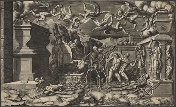 The Vision of Ezekiel, 1554, Giorgio Ghisi (Italian, 1520–1582), after Giovanni Battista Bertani